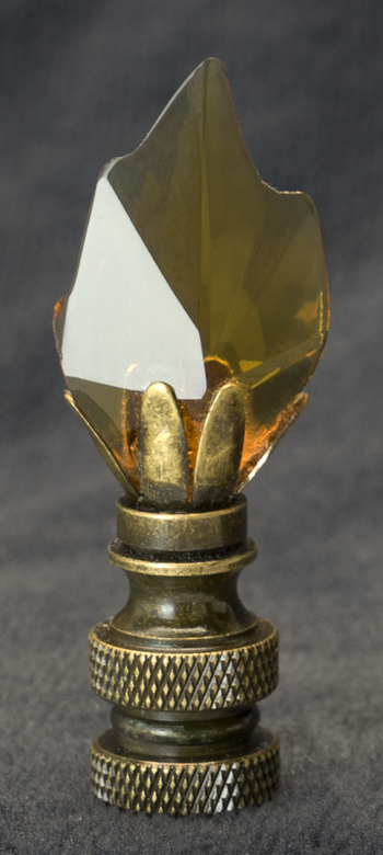 0211 Amber Fine Glass Finials #0211